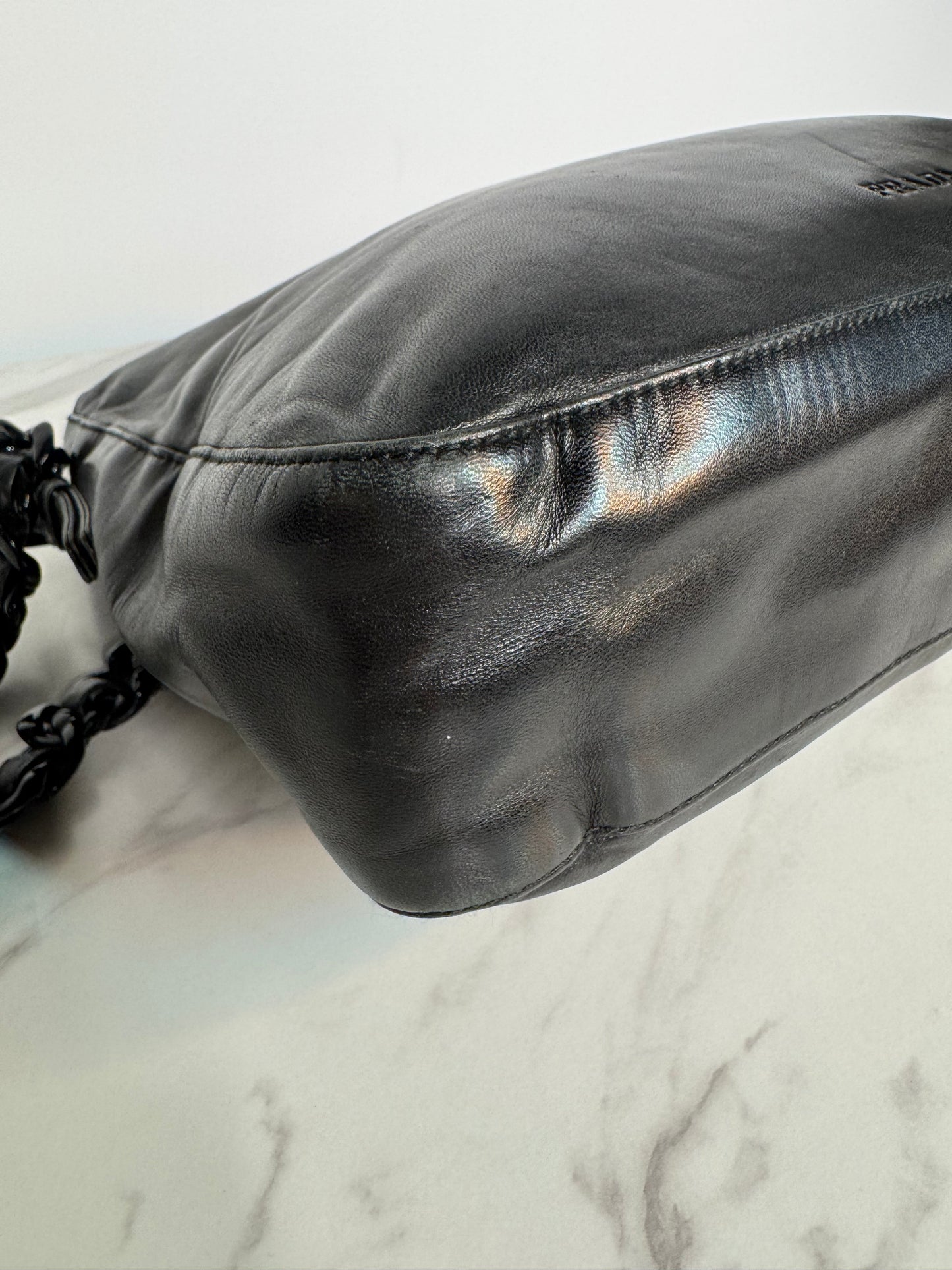 Prada Nappa Leather Shoulder/Crossbody Bag with Acrylic Chain Strap