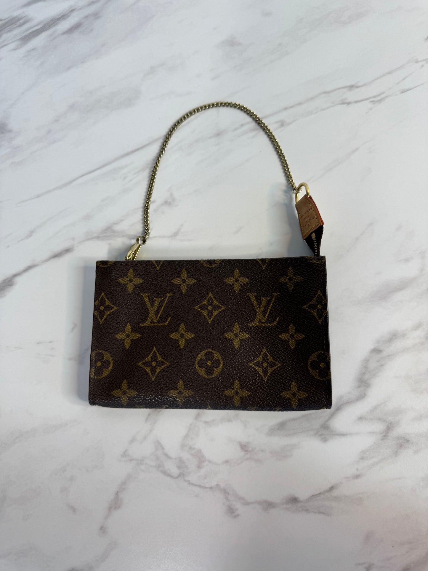 Louis Vuitton Monogram Mini Pouchette with Chain