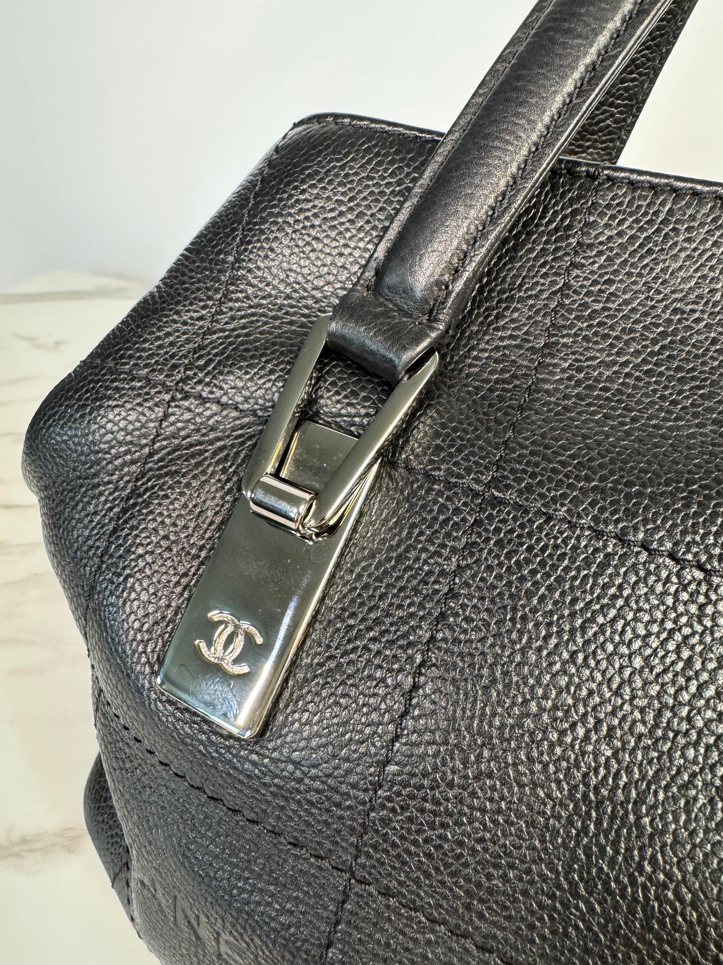 Chanel Chocolate Bar Caviar Leather Shoulder Bag