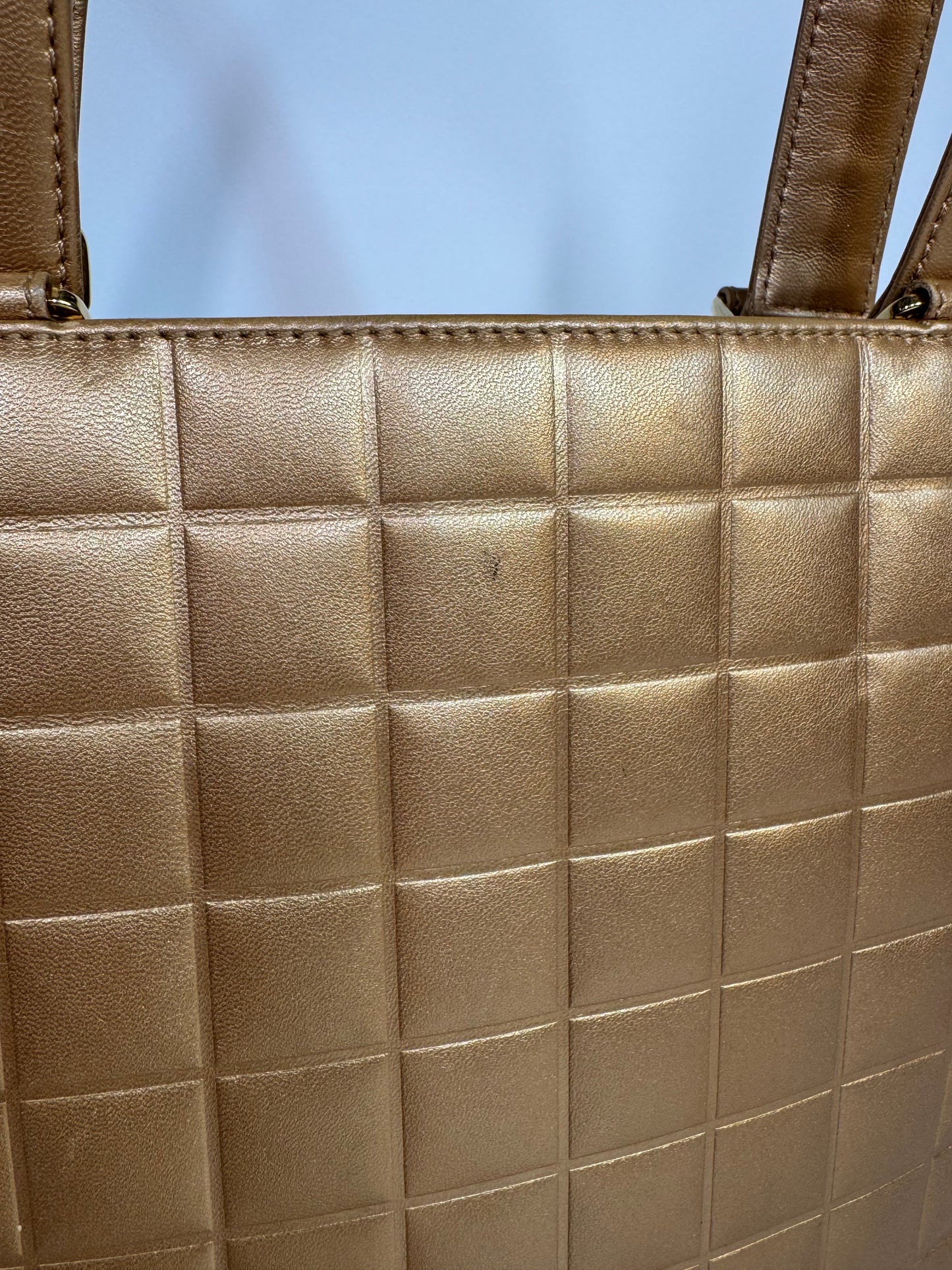 Chanel Champagne Gold Chocolate Bar Tote