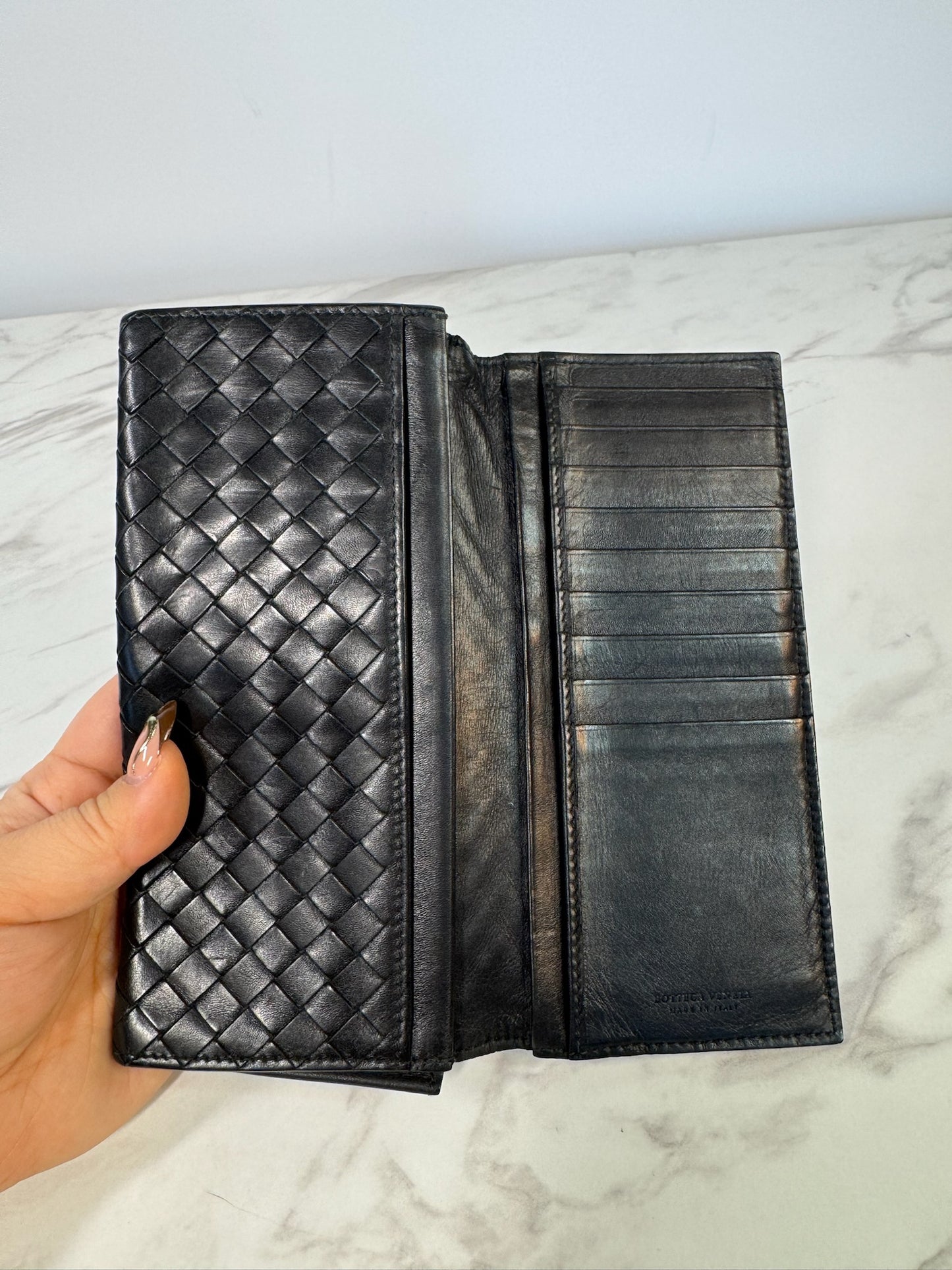 Bottega Veneta Intrecciato Bifold Long Wallet