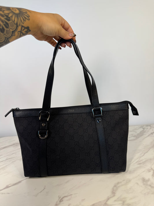 Gucci Abbey Denim Tote