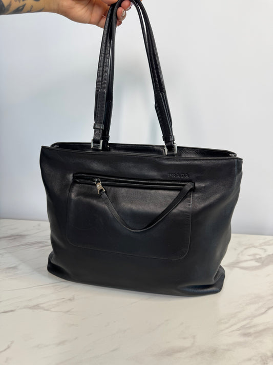 Prada Nappa Leather Shoulder Tote