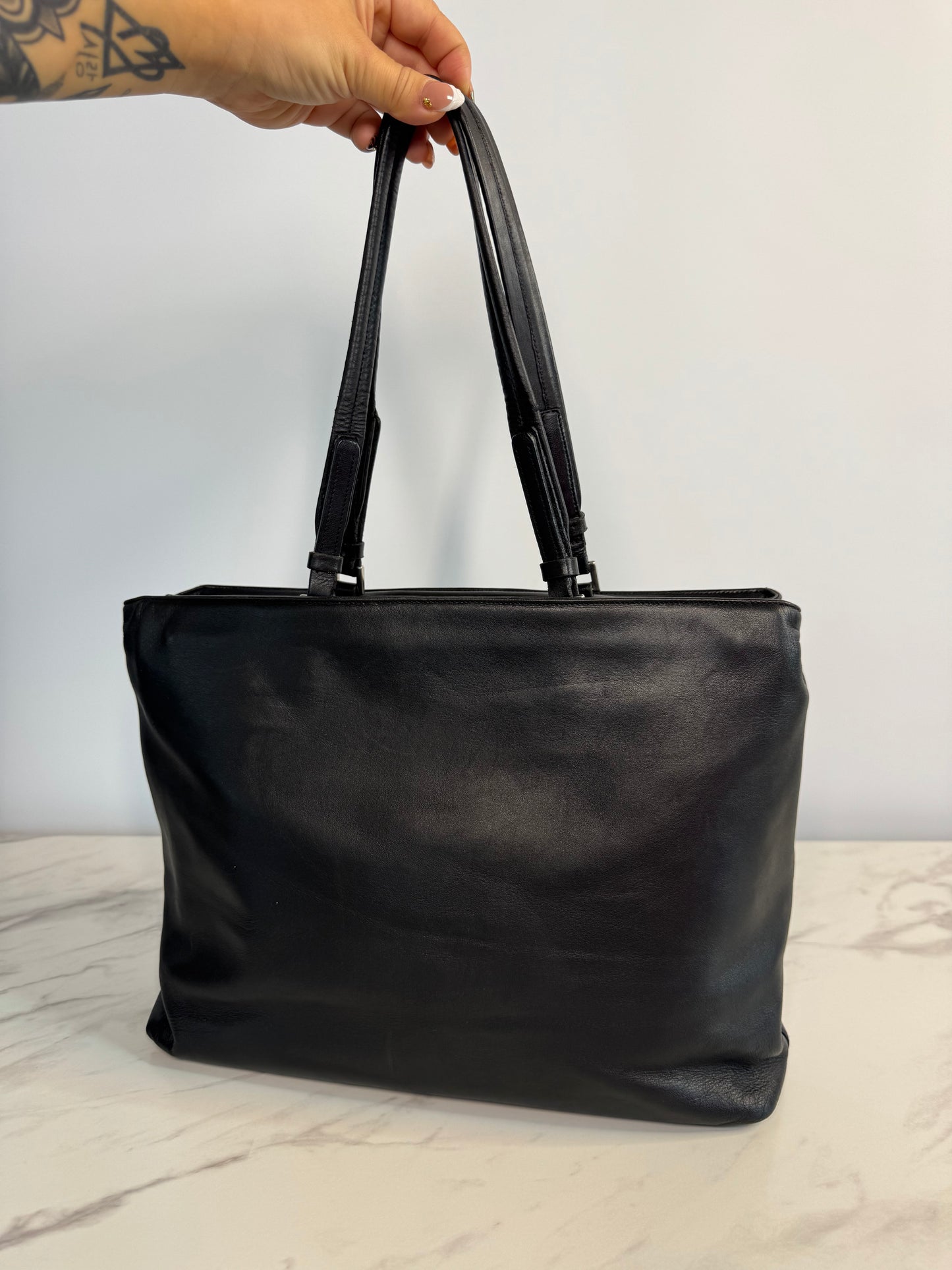 Prada Nappa Leather Shoulder Tote