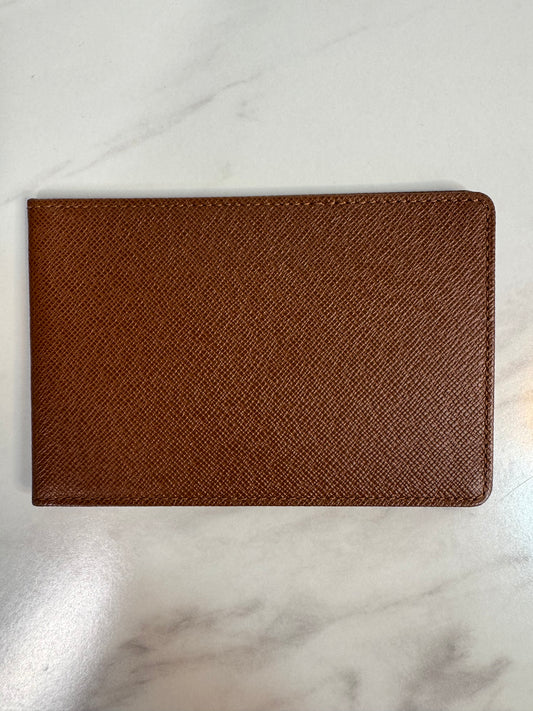 Louis Vuitton Taiga Horizontal Leather Bifold Card Holder