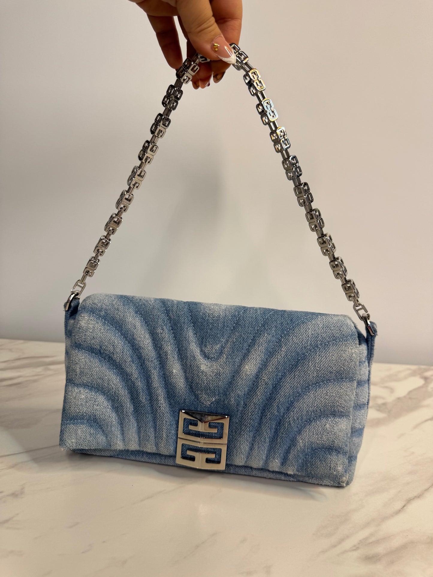 Givenchy Ombre Denim Small 4G Bag with Strap